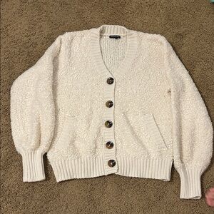 Cozy Cream Button-Up Sweater